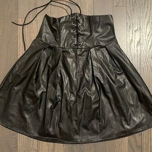 Black Leather corset skirt